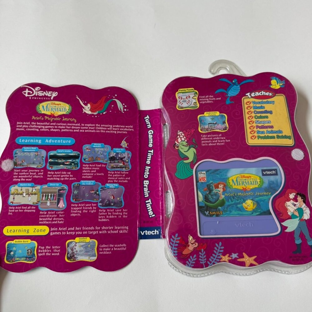 V.Smile NEW Disney Princess Little Mermaid Vtech Smartridge Majestic Journey - Picture 2 of 5